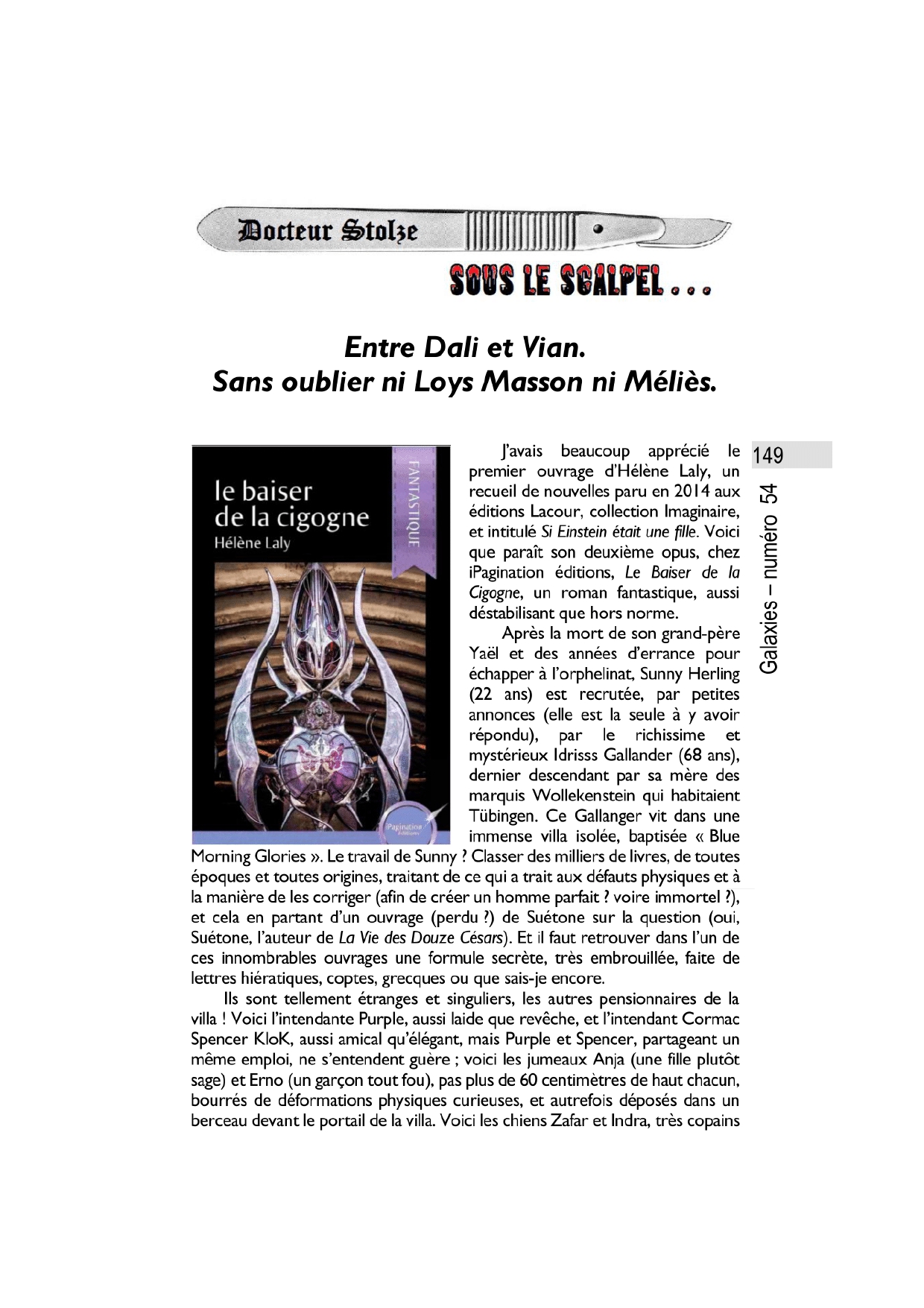 Le baiser de la cigogne Presse Galax 1